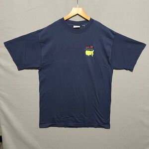 Vintage 1997 Masters Tournament Shirt Mens Medium Navy Blue Augusta National USA